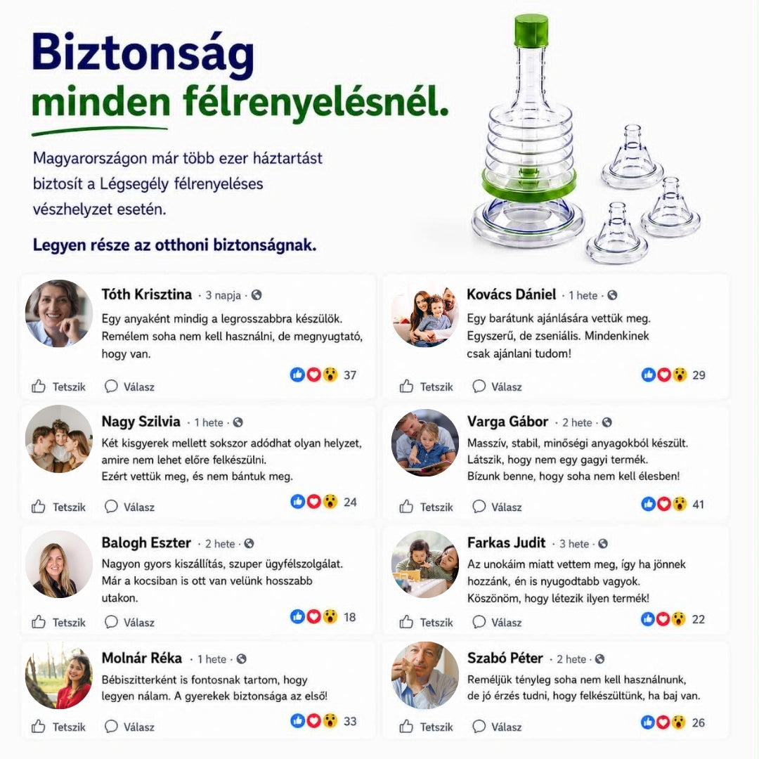 Légsegély™ - Vészhelyzeti szívóeszköz a légutak tisztítására - ErsteLuft™