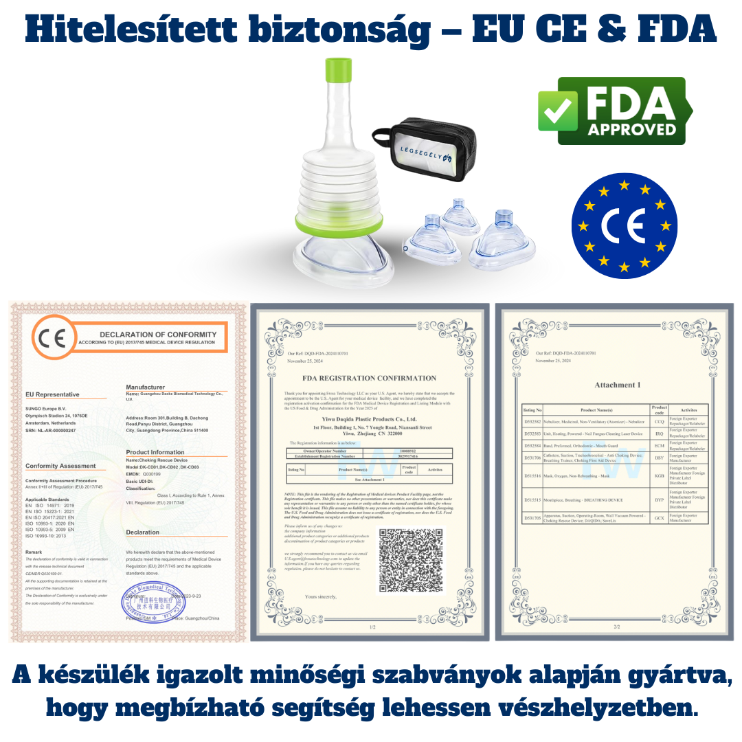 Légsegély™ - Vészhelyzeti szívóeszköz a légutak tisztítására - ErsteLuft™